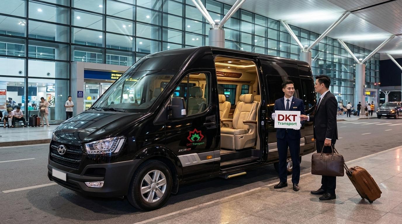 Dịch vụ thuê xe limousine đưa đón sân bay Nội Bài đi Vĩnh Phúc chuyên nghiệp của DKT Transport