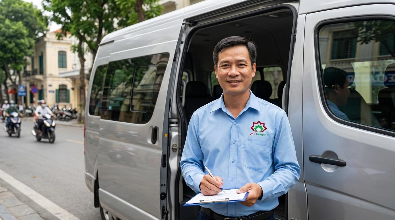 Đội ngũ tài xế thuê xe 16 chỗ có bằng lái hạng D giàu kinh nghiệm tại DKT Transport