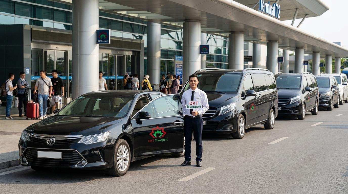 Dịch vụ xe đưa đón sân bay Nội Bài giá rẻ uy tín tại Hà Nội của DKT Transport